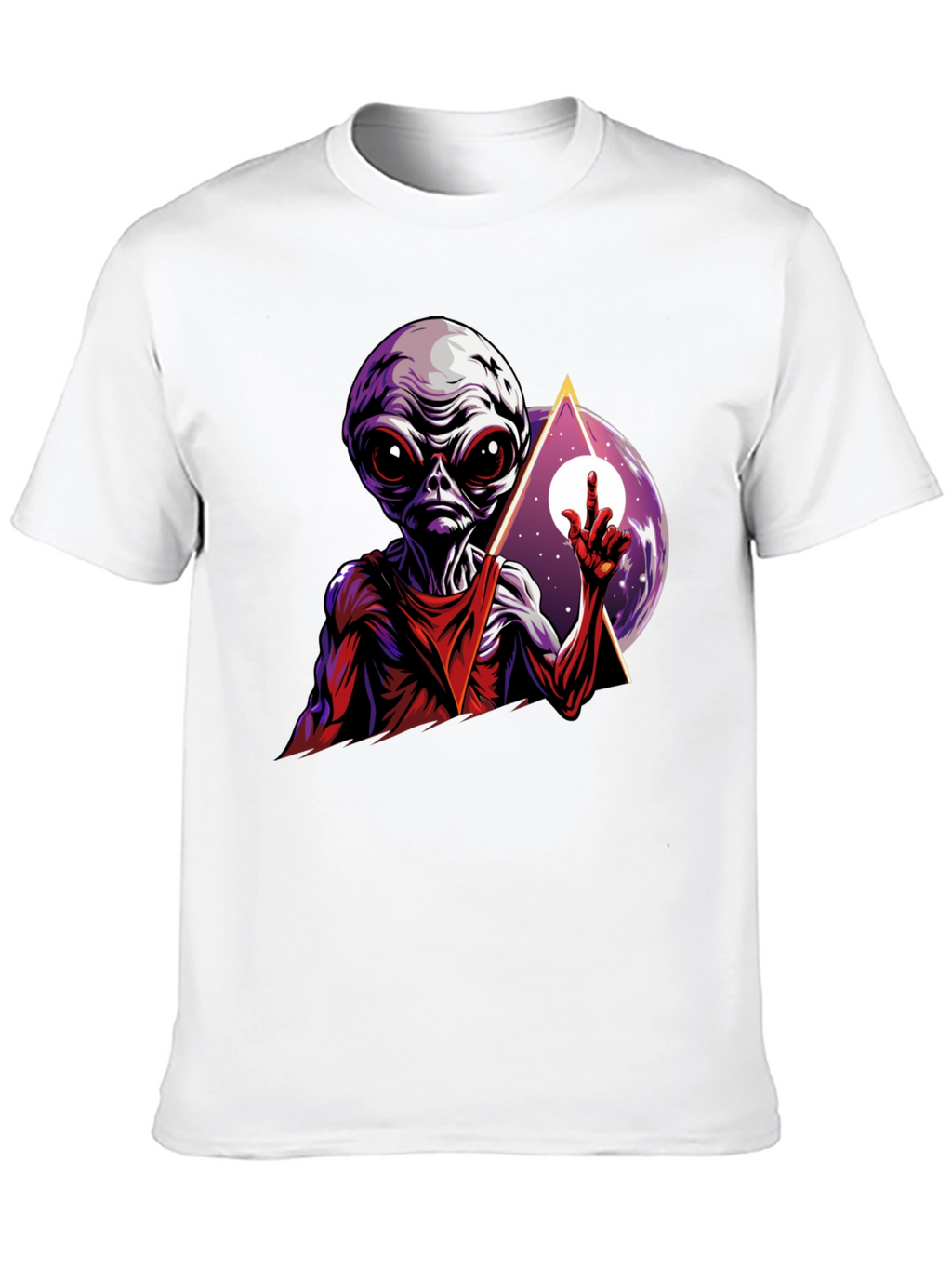 Alien Graphic Tee - Black Cotton T-Shirt