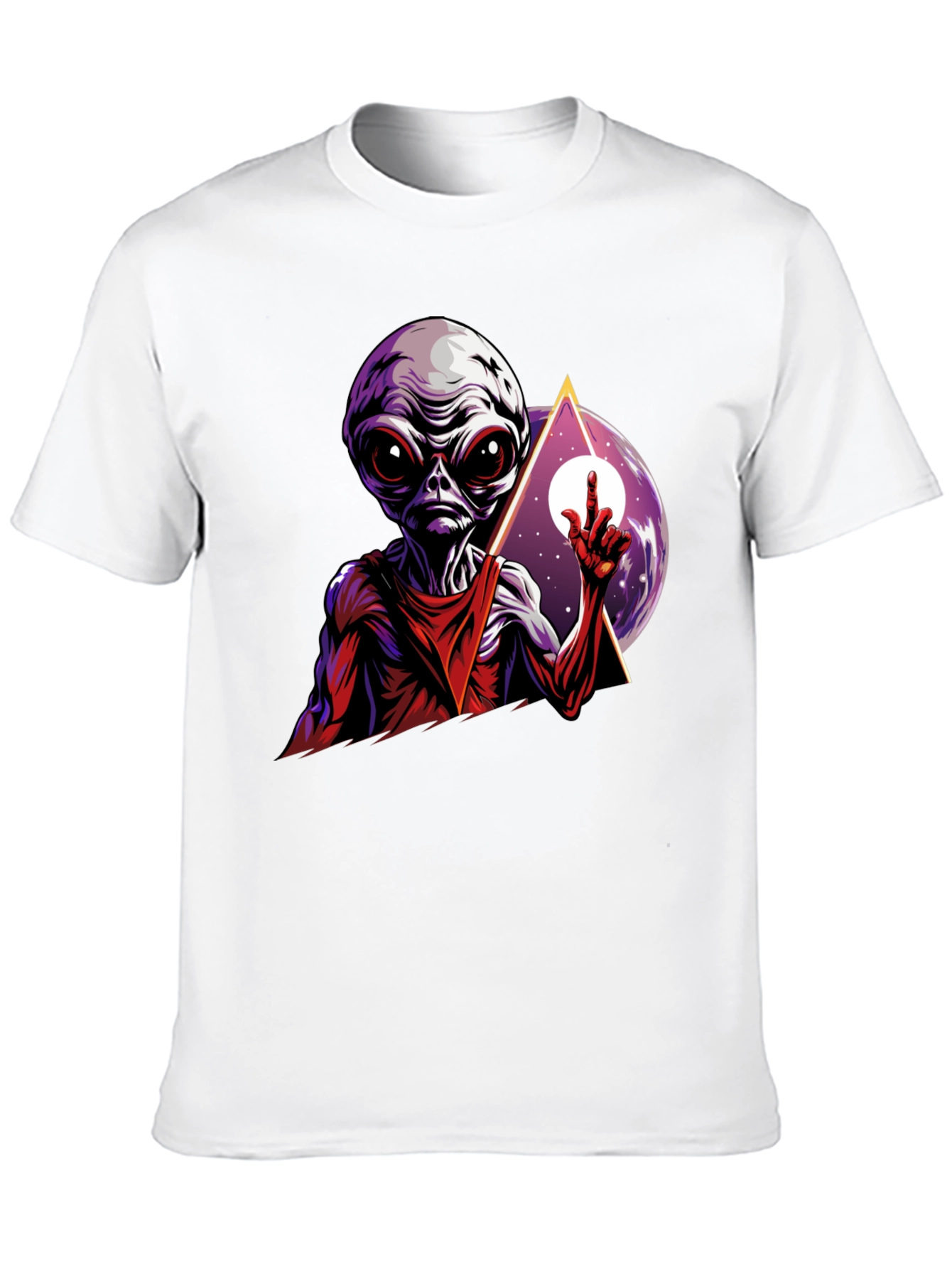 Alien Graphic Tee - Black Cotton T-Shirt