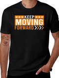 Keep Moving Forward Graphic Tee - Black