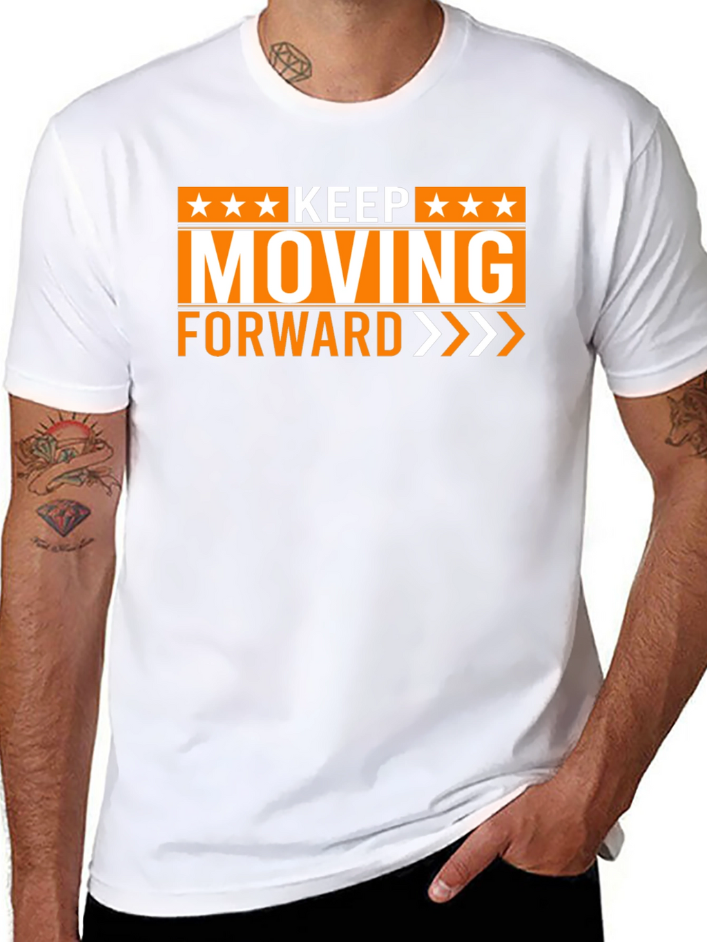 Keep Moving Forward Graphic Tee - Black