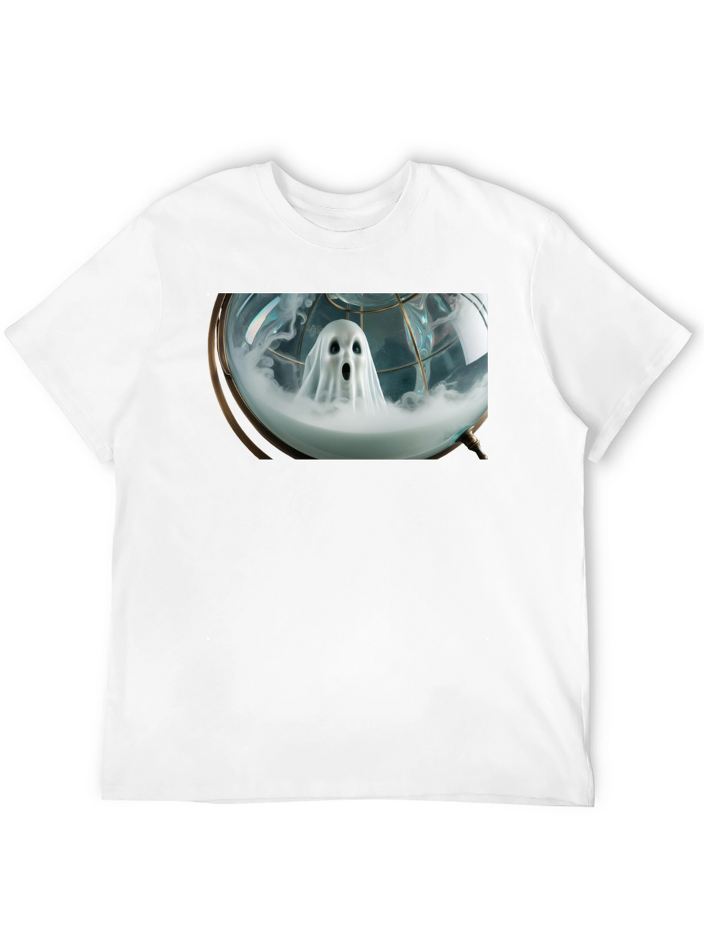 Ghost Globe Graphic T-Shirt - Spooky Style