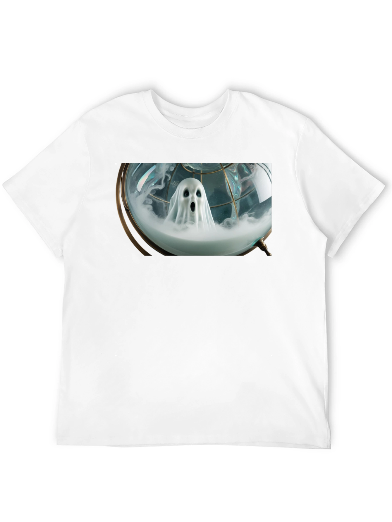 Ghost Globe Graphic T-Shirt - Spooky Style