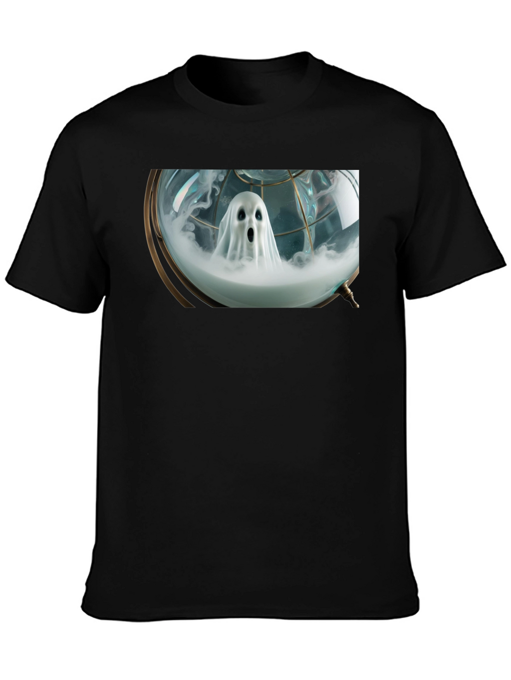 Ghost Globe Graphic T-Shirt - Spooky Style