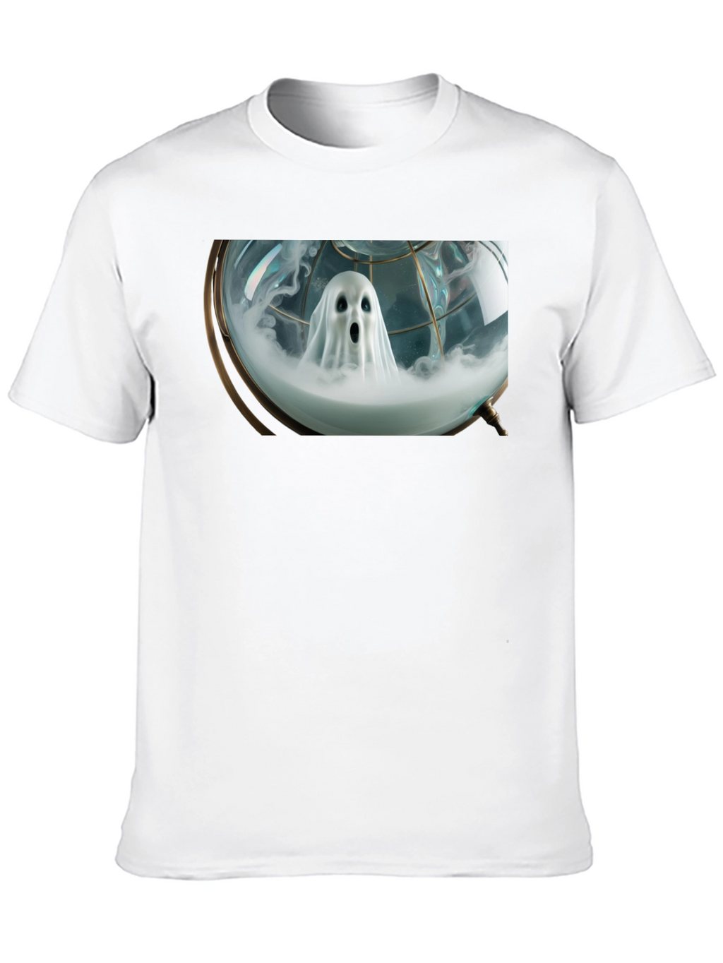 Ghost Globe Graphic T-Shirt - Spooky Style
