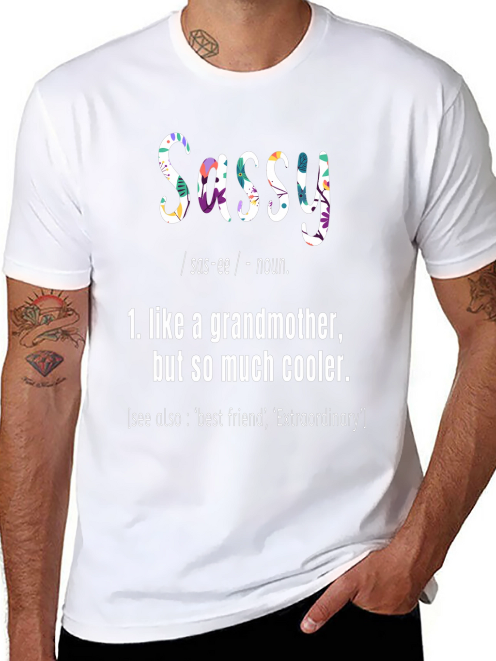 Sassy Grandmother Graphic T-Shirt - Cool Grandma Tee