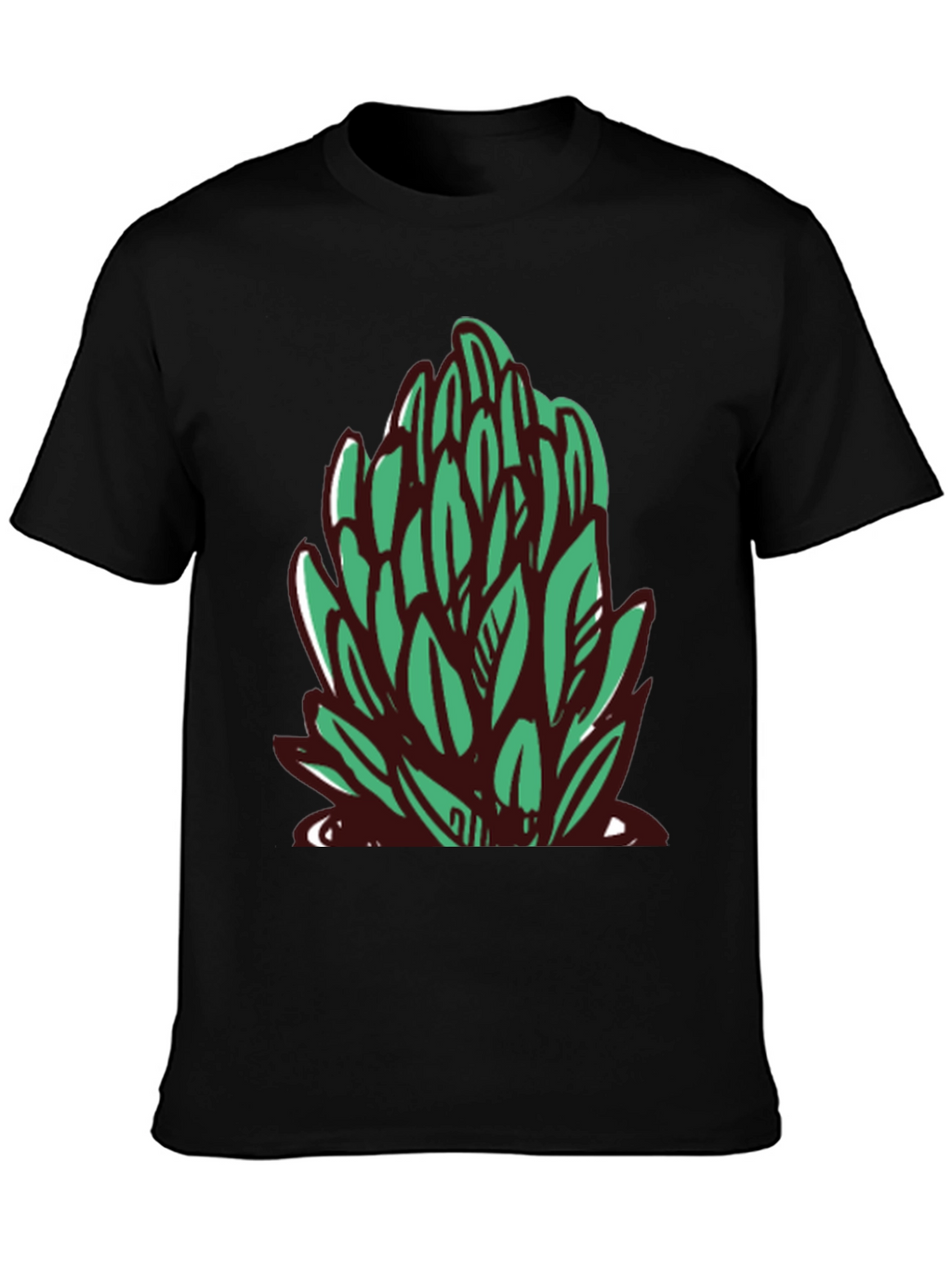 Leaf Graphic Black T-Shirt - Casual Style