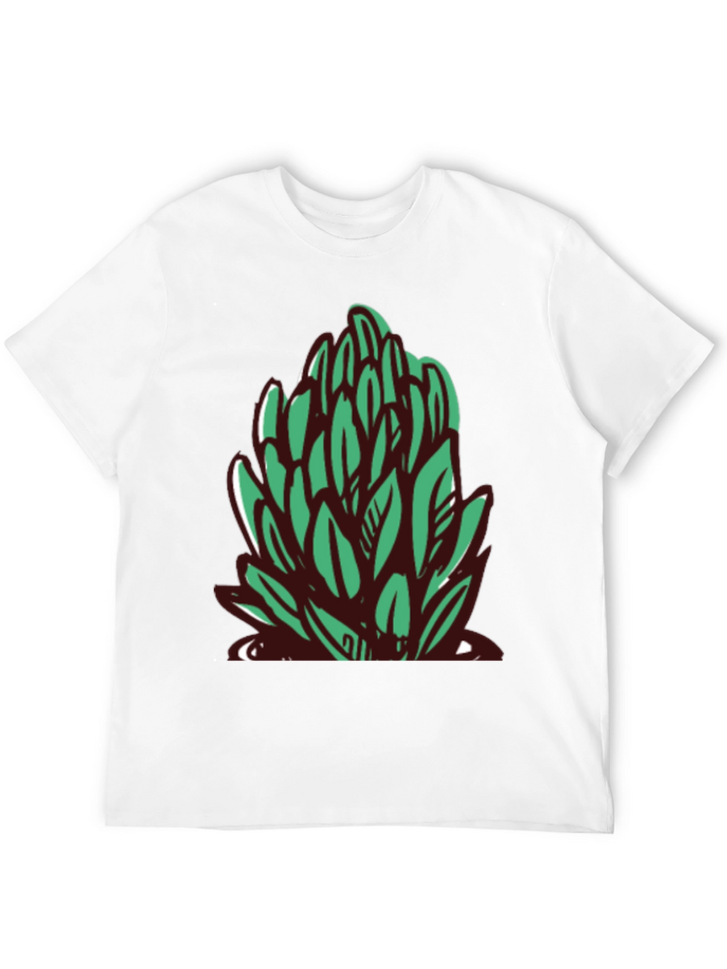 Leaf Graphic Black T-Shirt - Casual Style