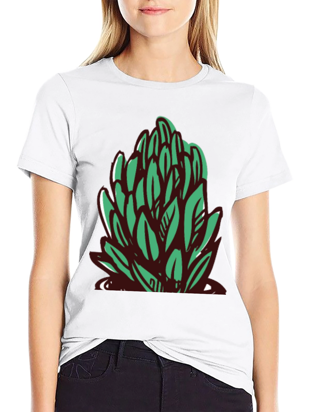 Leaf Graphic Black T-Shirt - Casual Style
