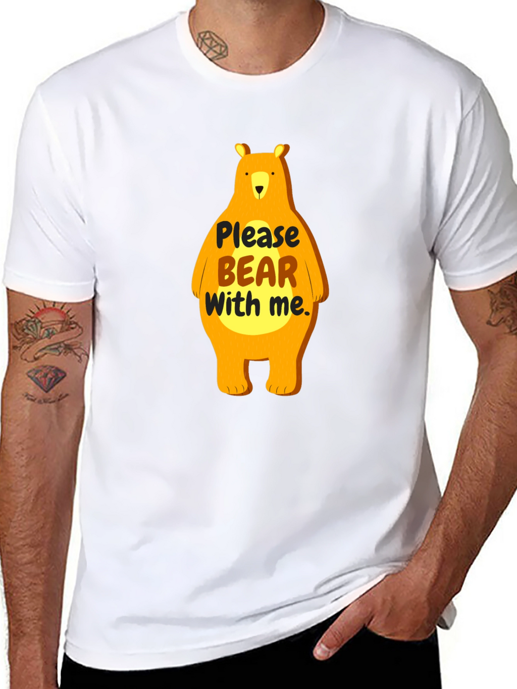 Funny Bear Graphic T-Shirt