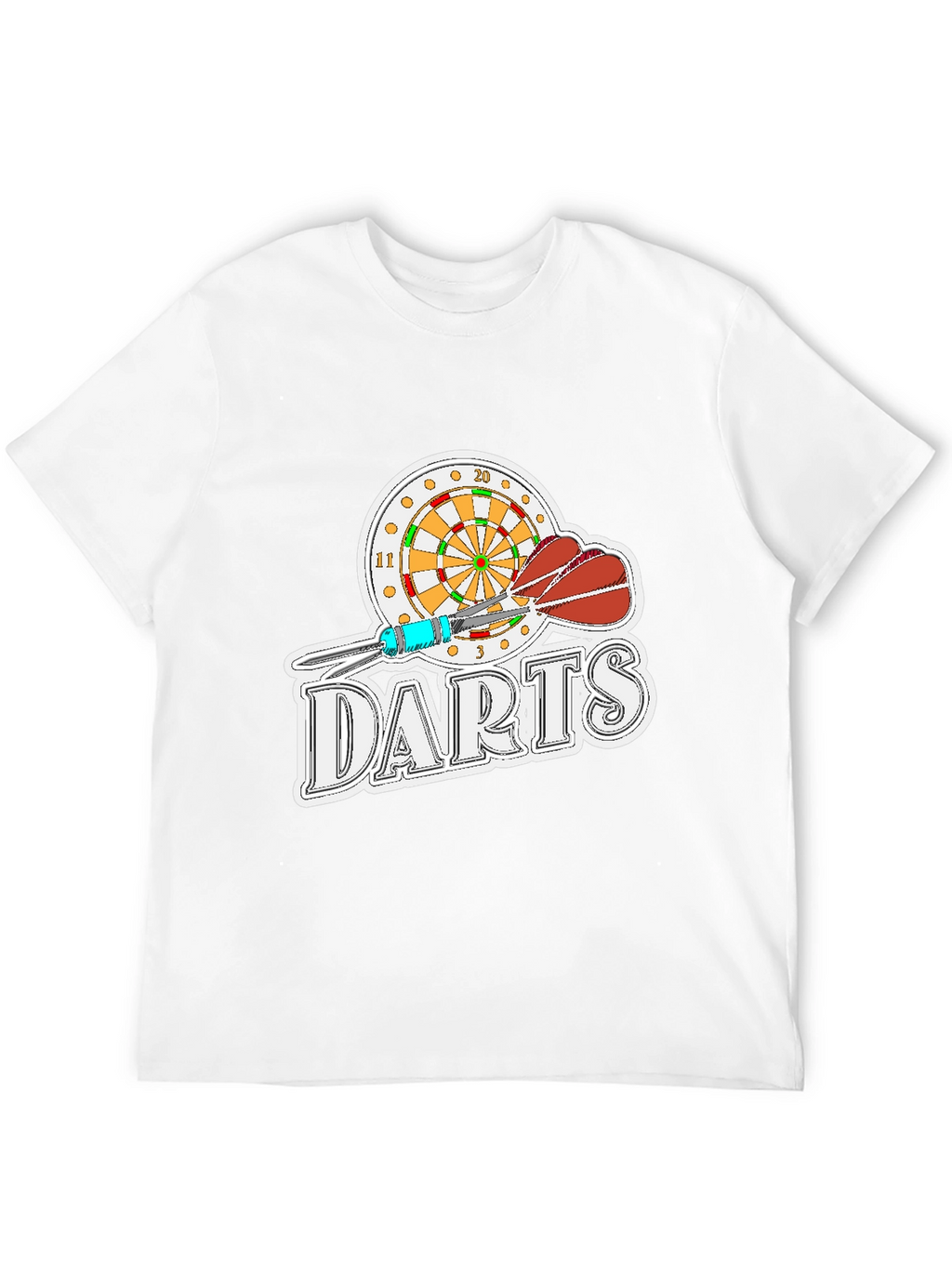 Darts Graphic Tee - Black Casual T-Shirt