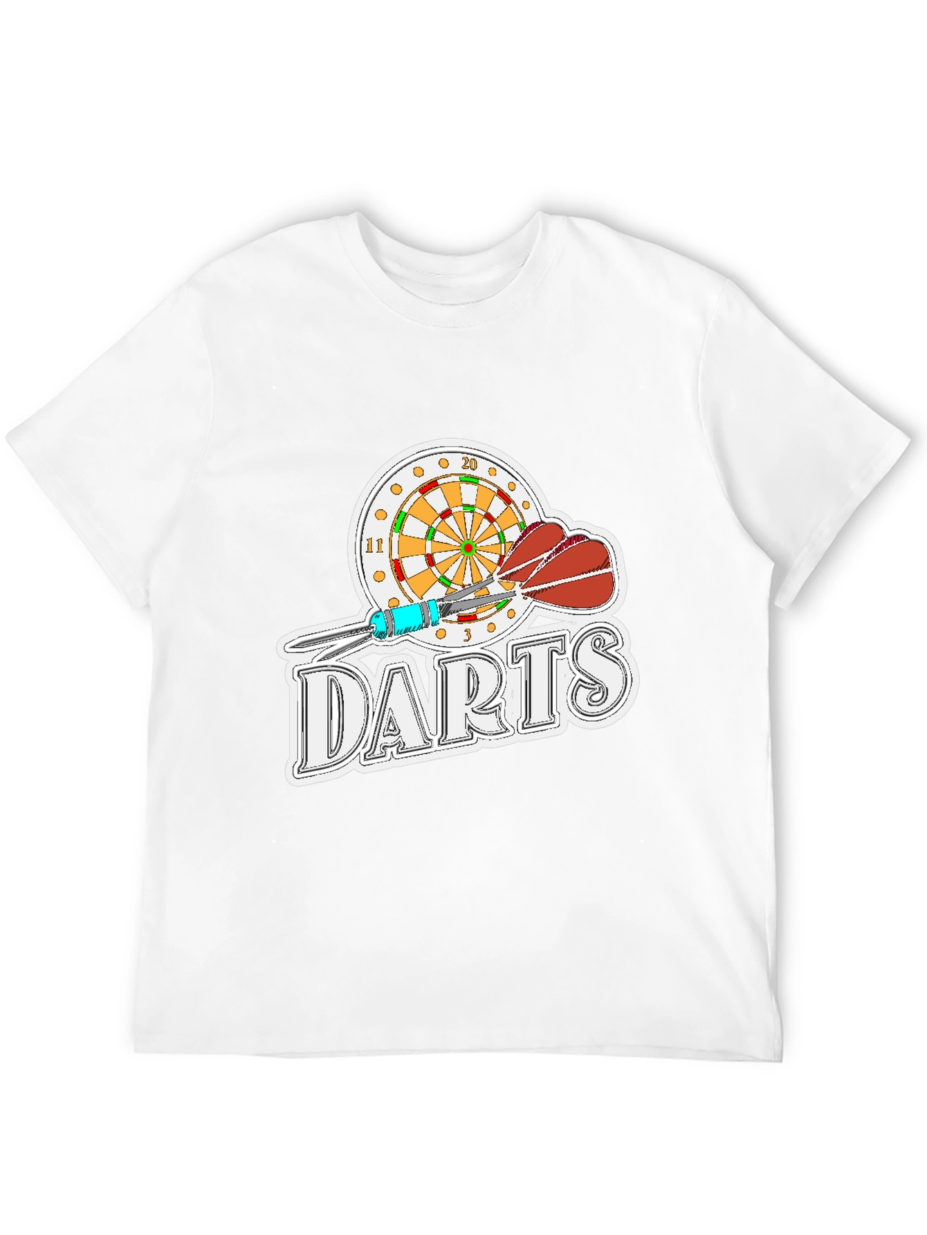Darts Graphic Tee - Black Casual T-Shirt