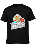 Darts Graphic Tee - Black Casual T-Shirt