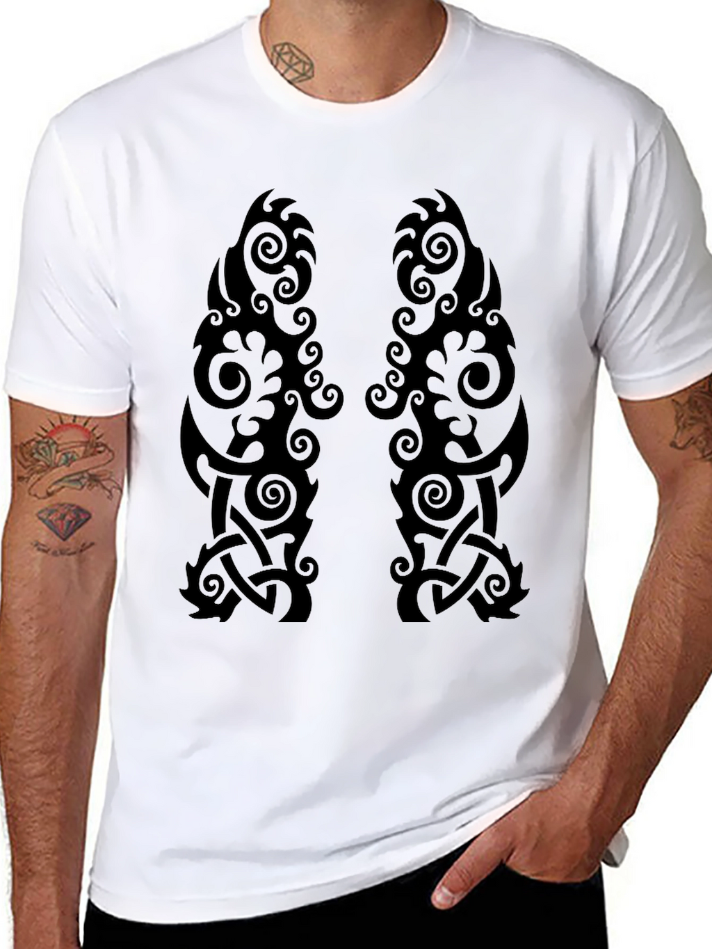 Black Celtic Knot Graphic T-Shirt