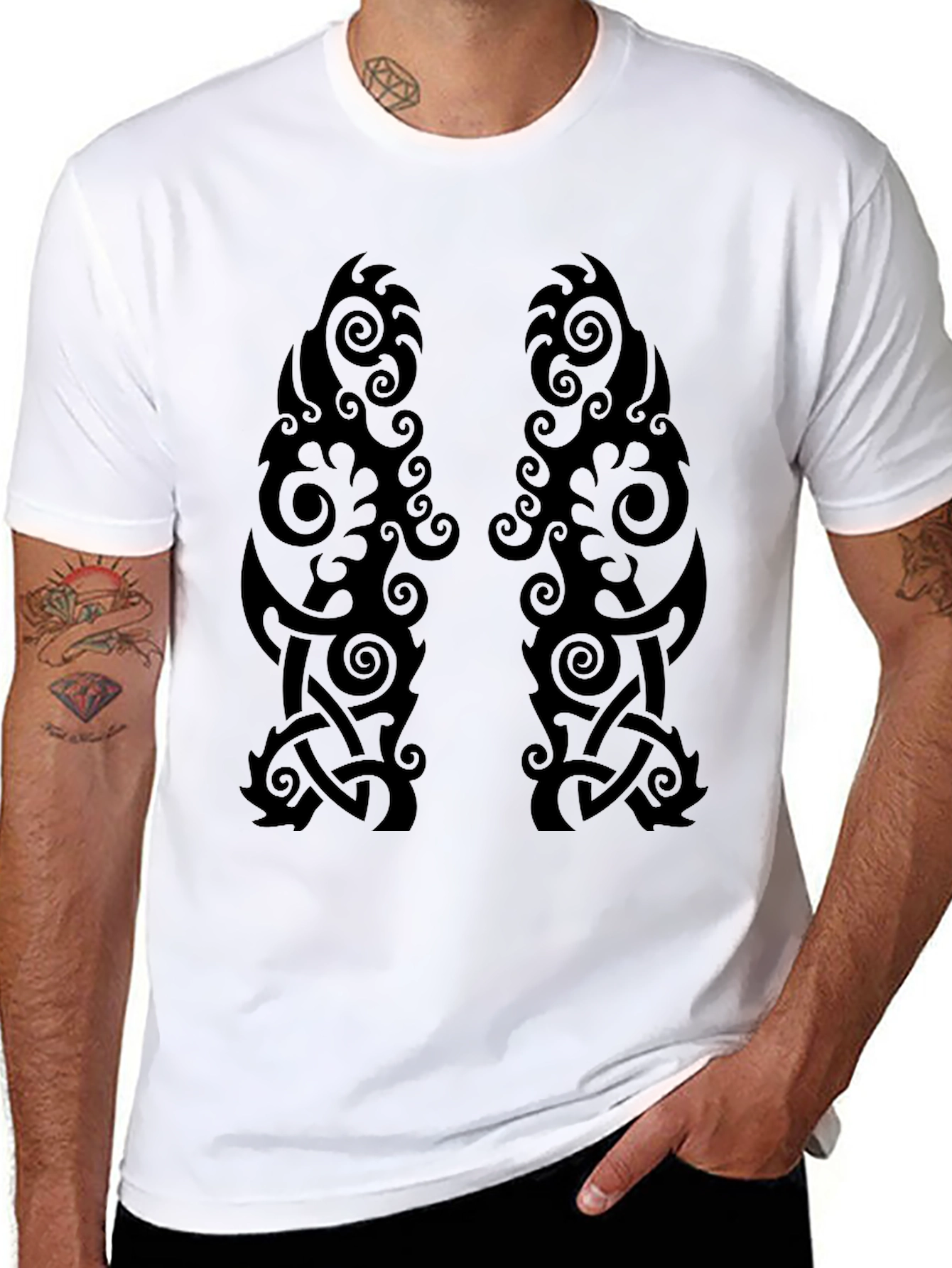Black Celtic Knot Graphic T-Shirt
