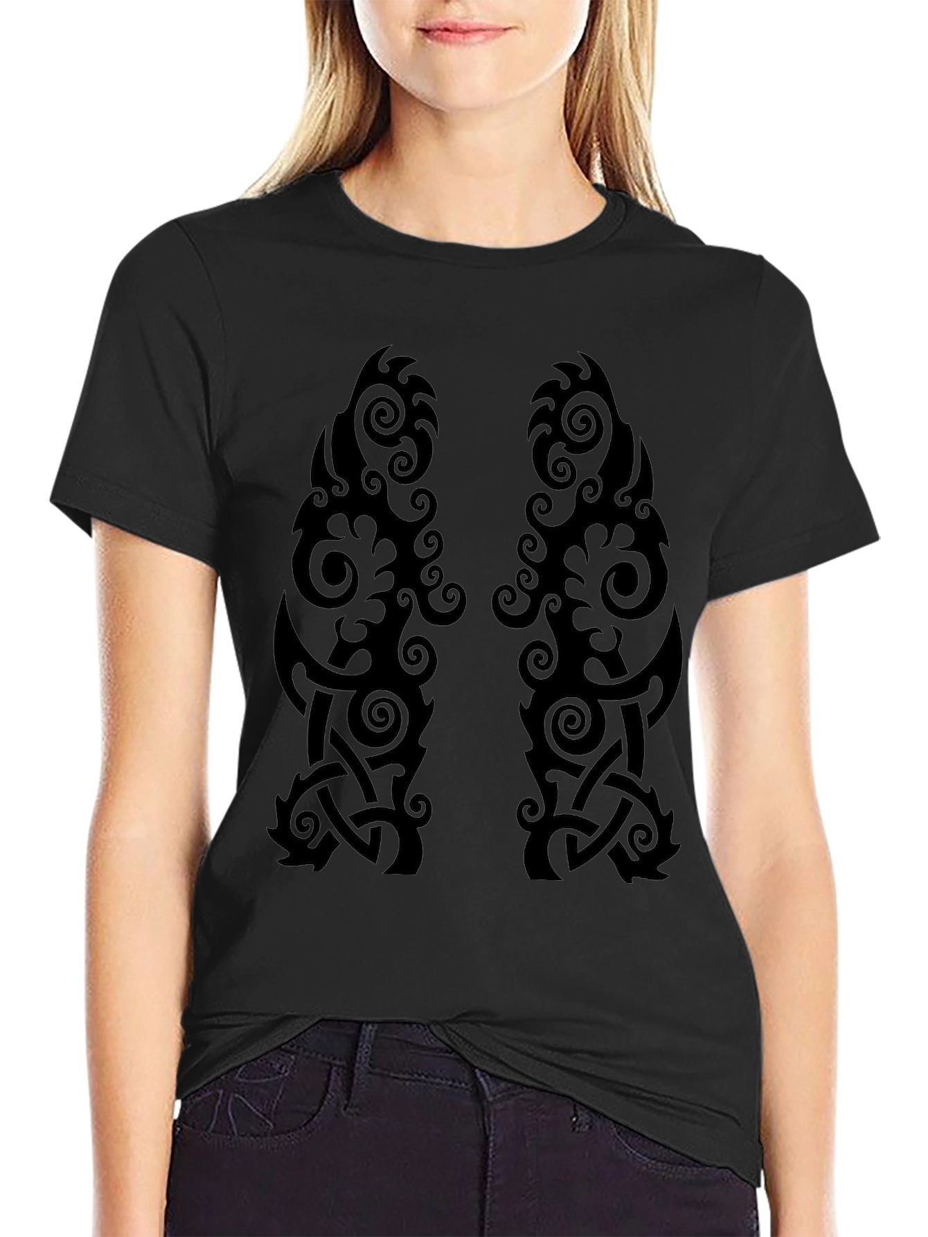 Black Celtic Knot Graphic T-Shirt