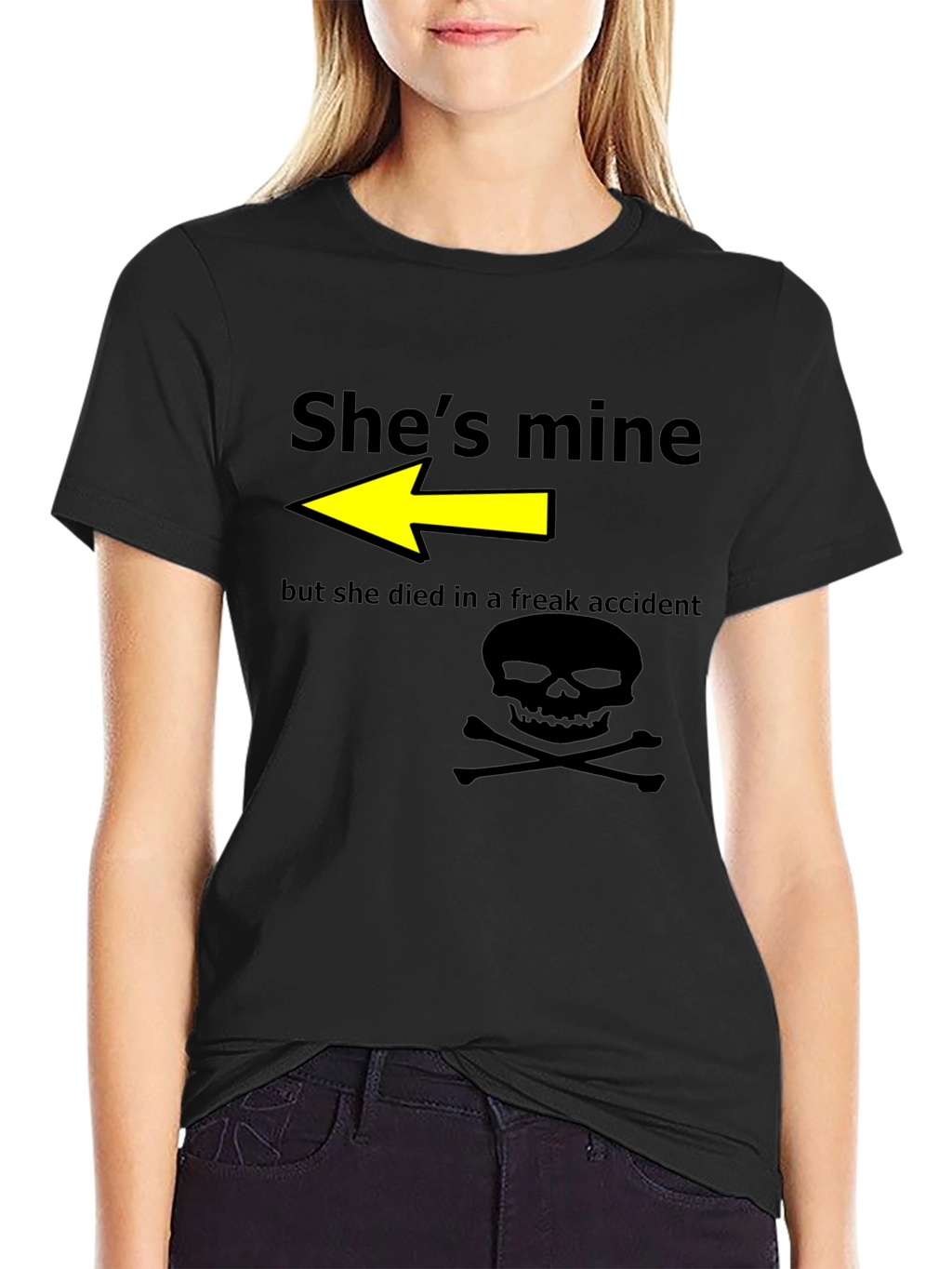 Humorous Shes Mine Graphic T-Shirt