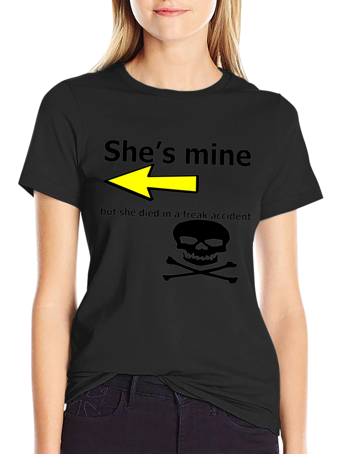 Humorous Shes Mine Graphic T-Shirt