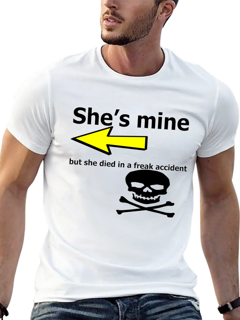 Humorous Shes Mine Graphic T-Shirt