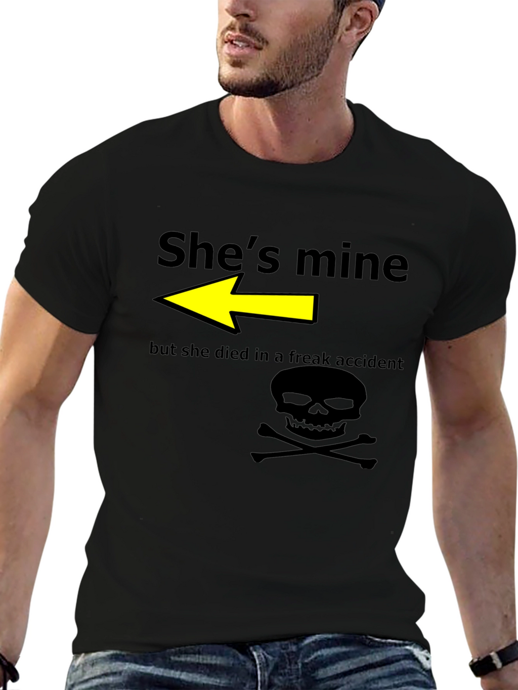 Humorous Shes Mine Graphic T-Shirt