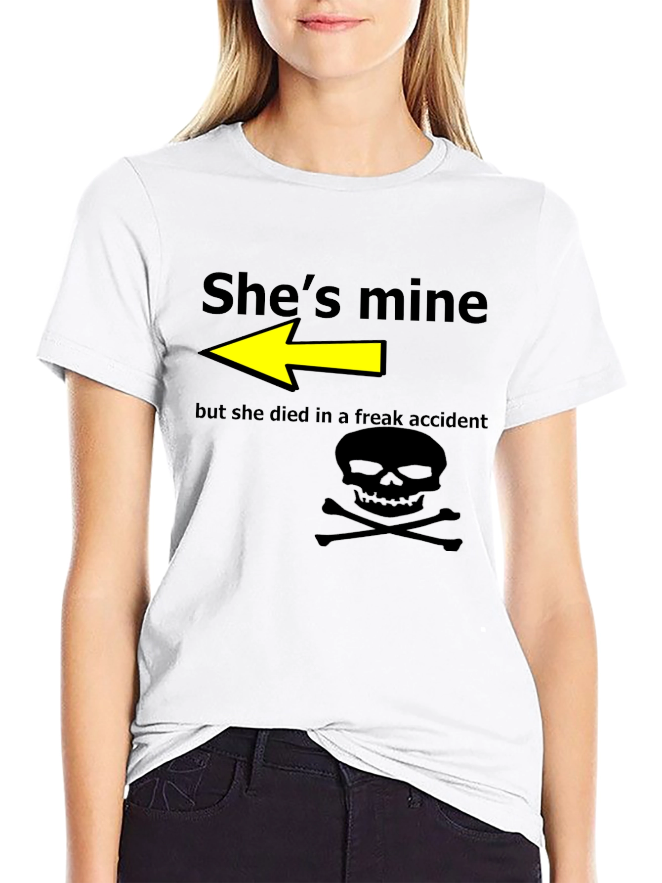 Humorous Shes Mine Graphic T-Shirt