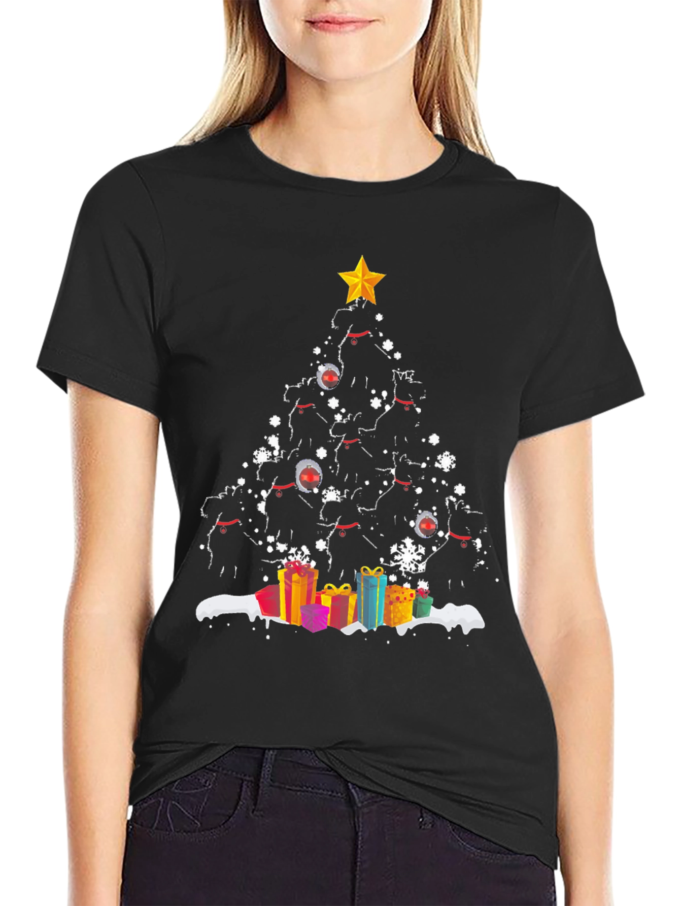 Dog Christmas Tree Graphic Tee