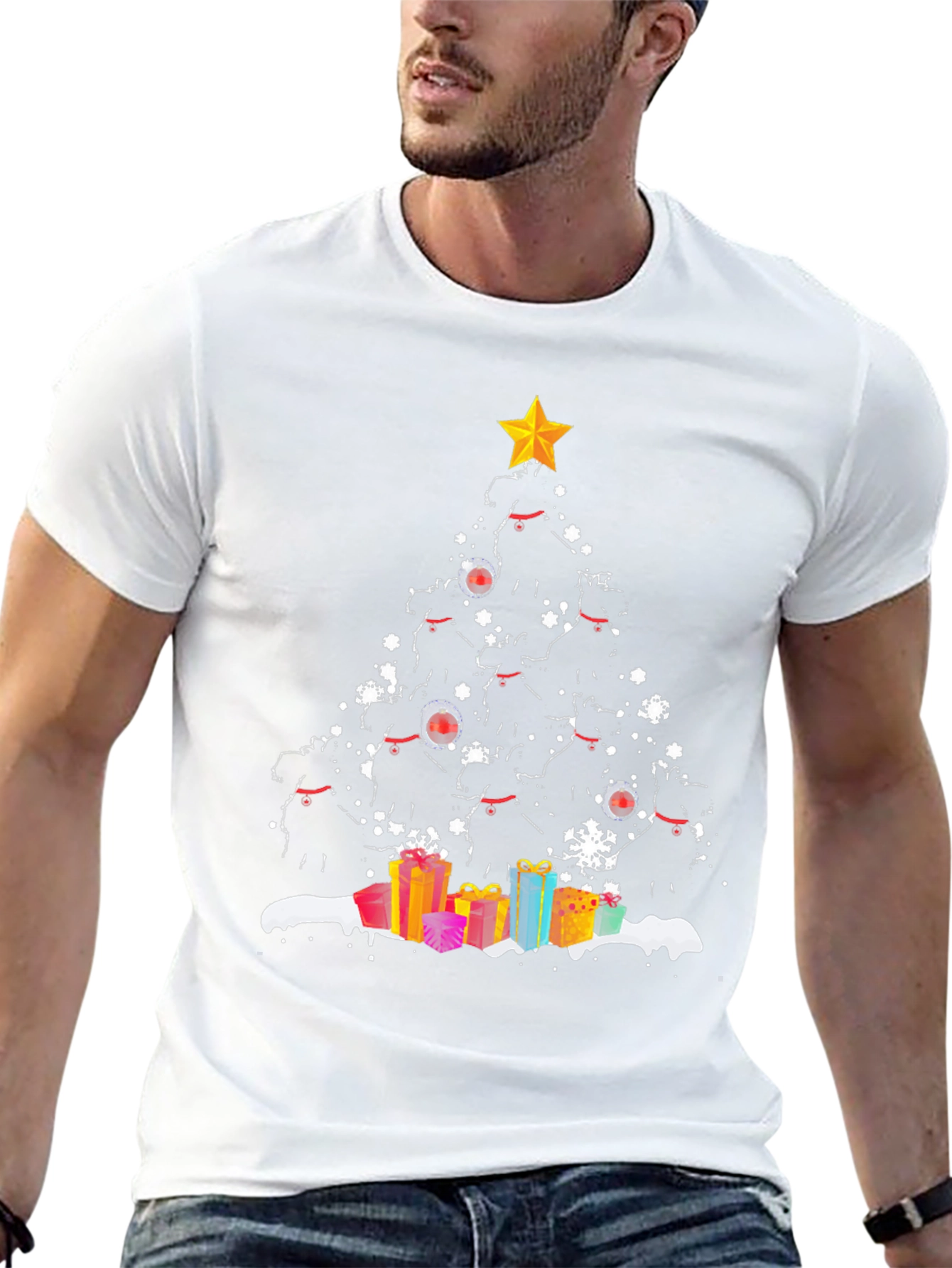 Dog Christmas Tree Graphic Tee