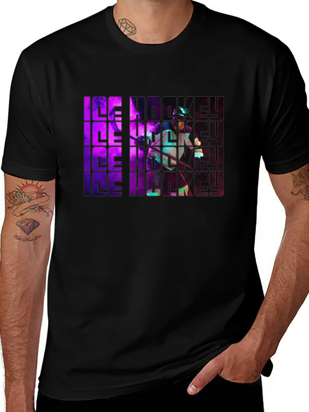 Ice Hockey Graphic Tee - Sportswear Shirt