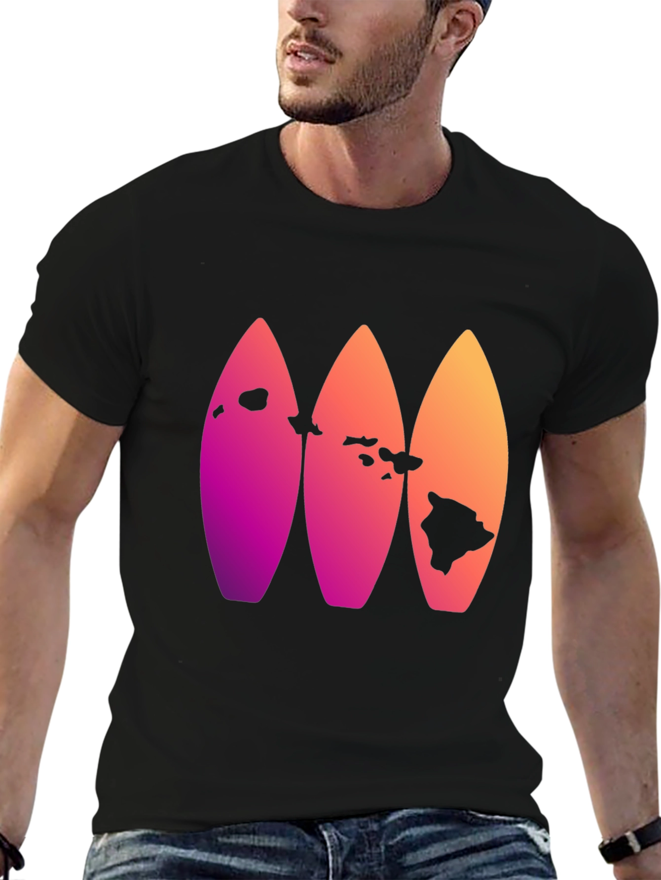 Hawaii Surfboard T-Shirt - Island Vibes