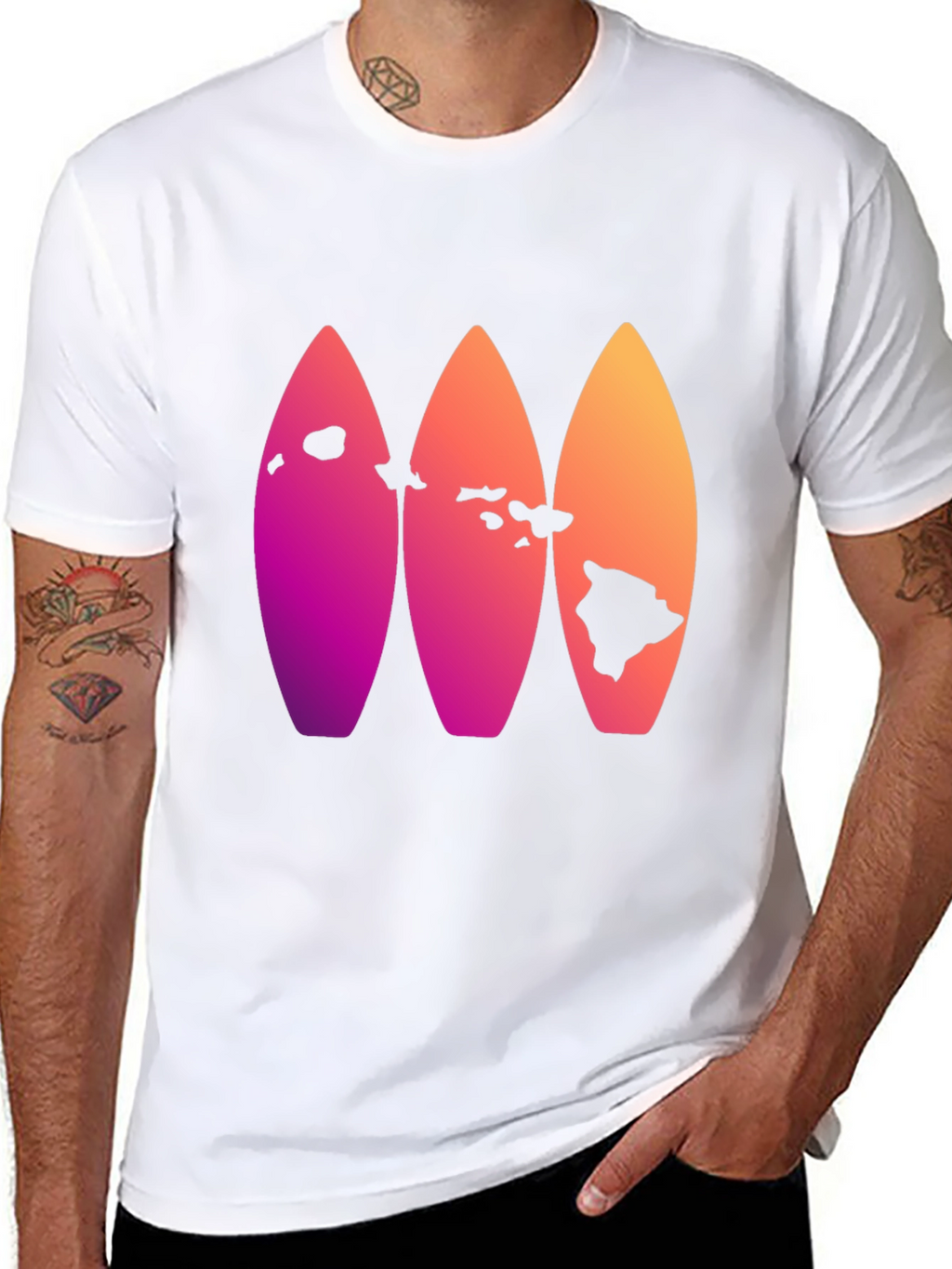 Hawaii Surfboard T-Shirt - Island Vibes