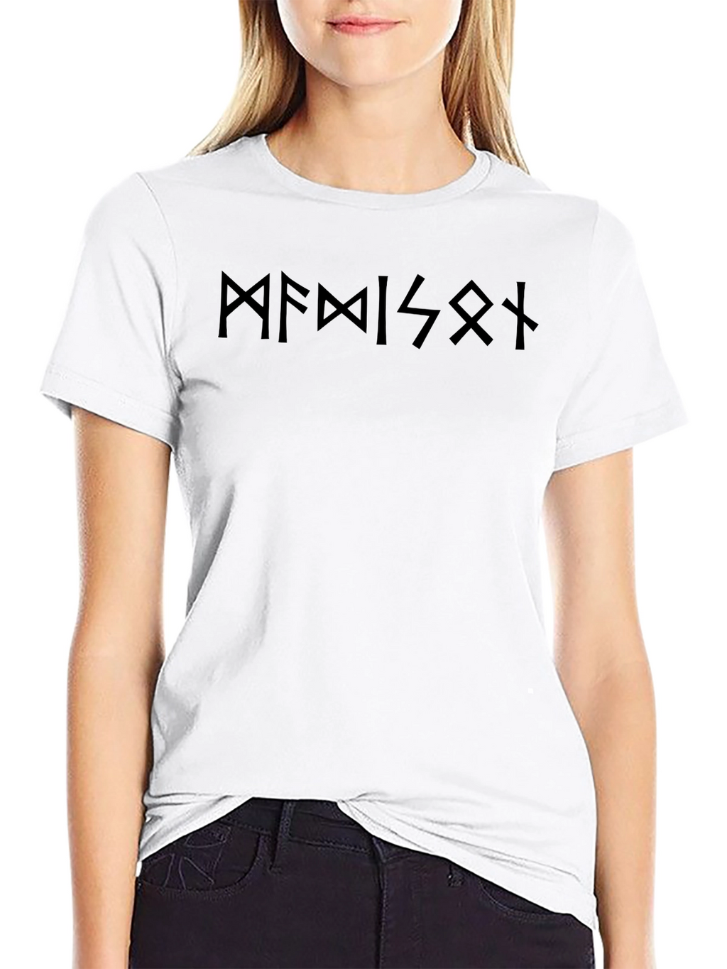 Black Runes Graphic Tee - Viking Style