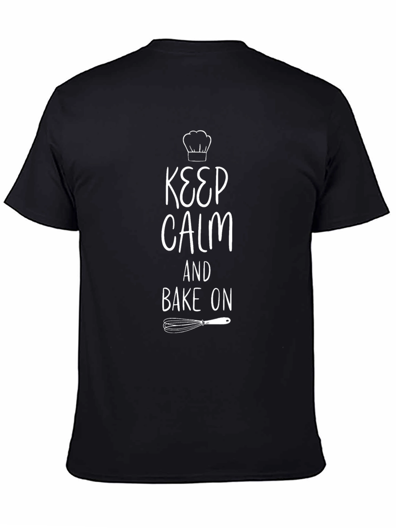 Keep Calm and Bake On T-Shirt - Black