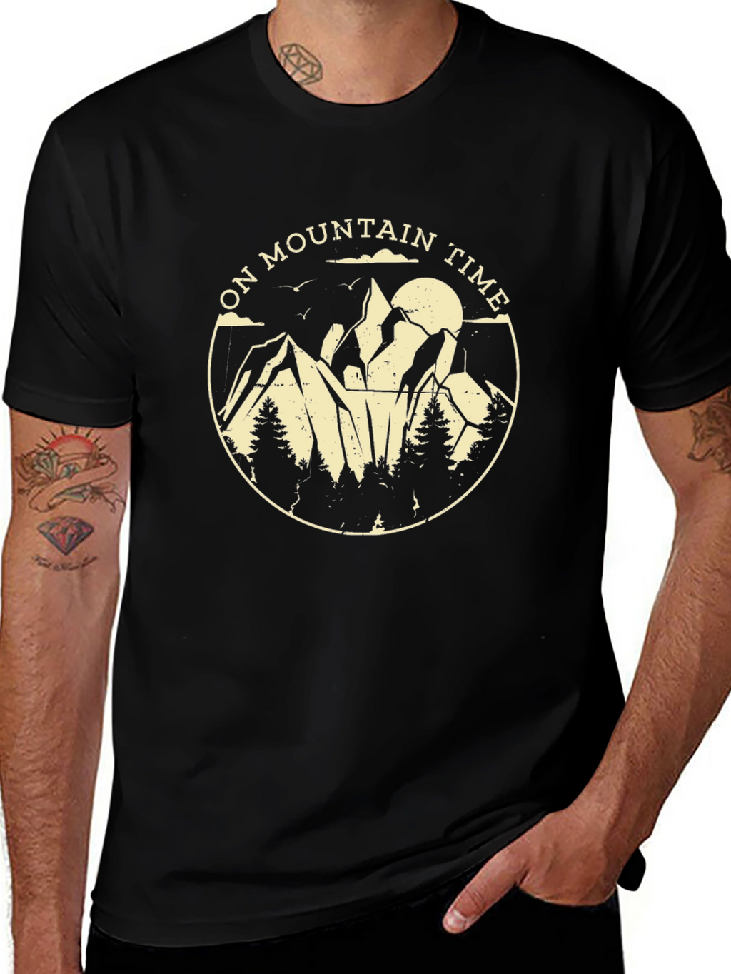 On Mountain Time Graphic Tee - Adventure Awaits