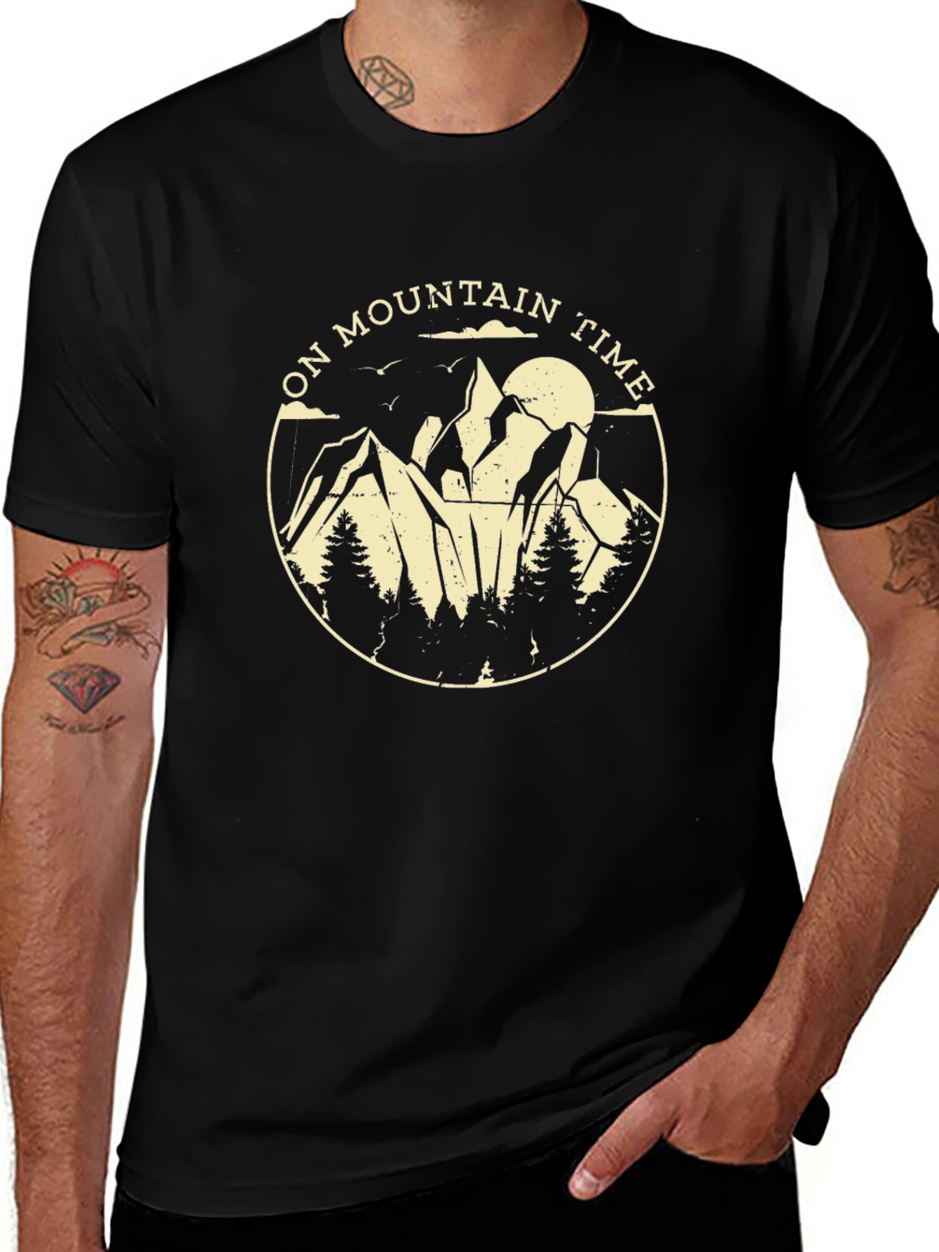 On Mountain Time Graphic Tee - Adventure Awaits