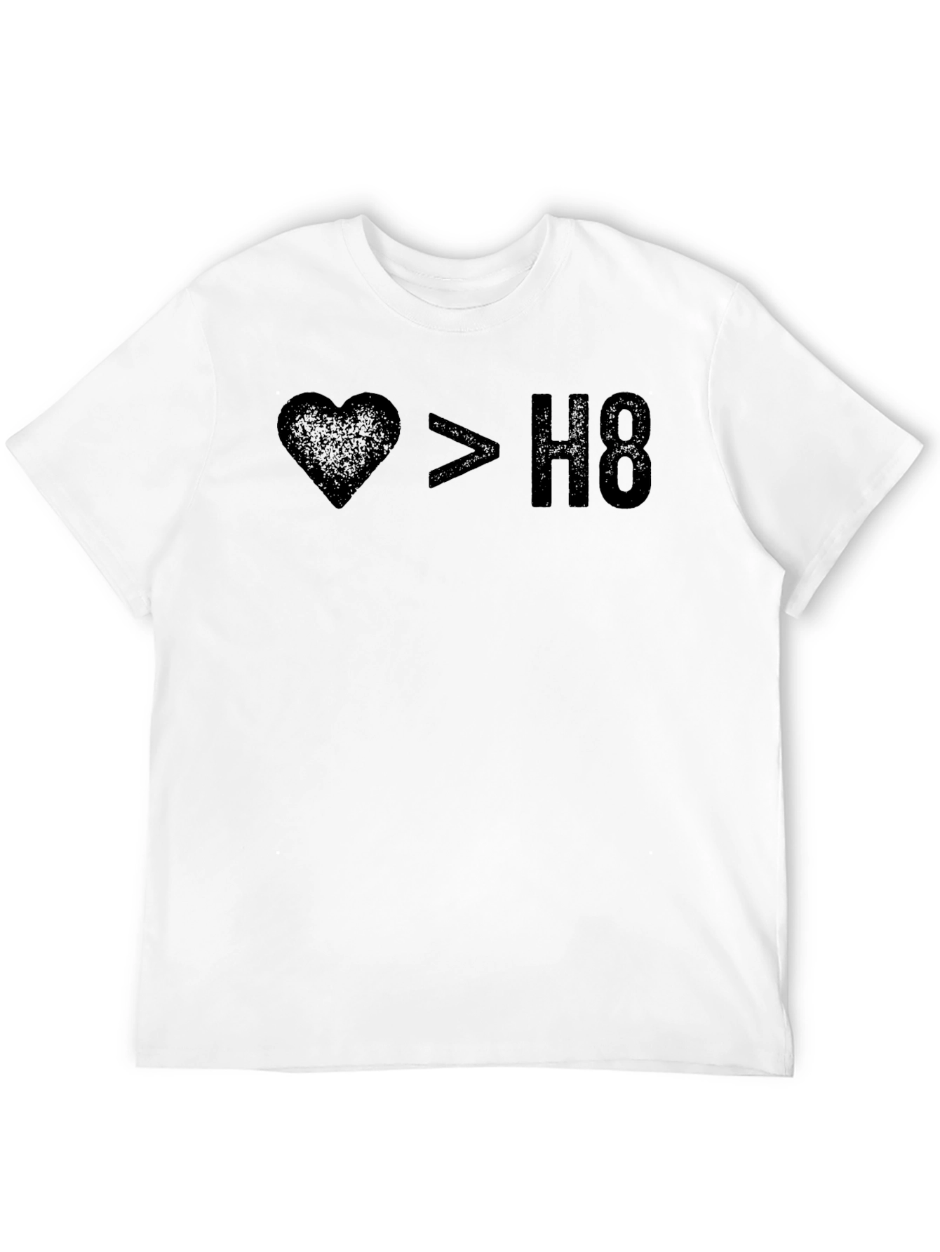 Love > Hate Graphic Tee - Positive Message Shirt