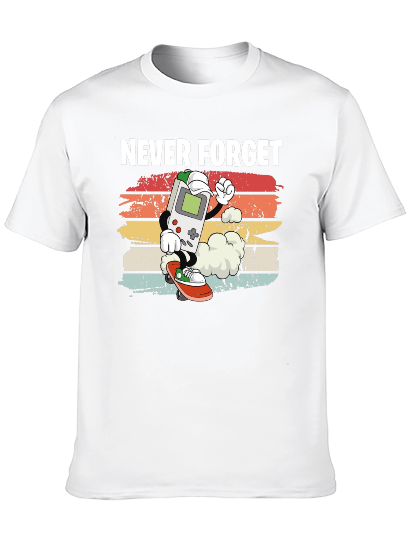 Retro Game Console Skateboarder Graphic T-Shirt