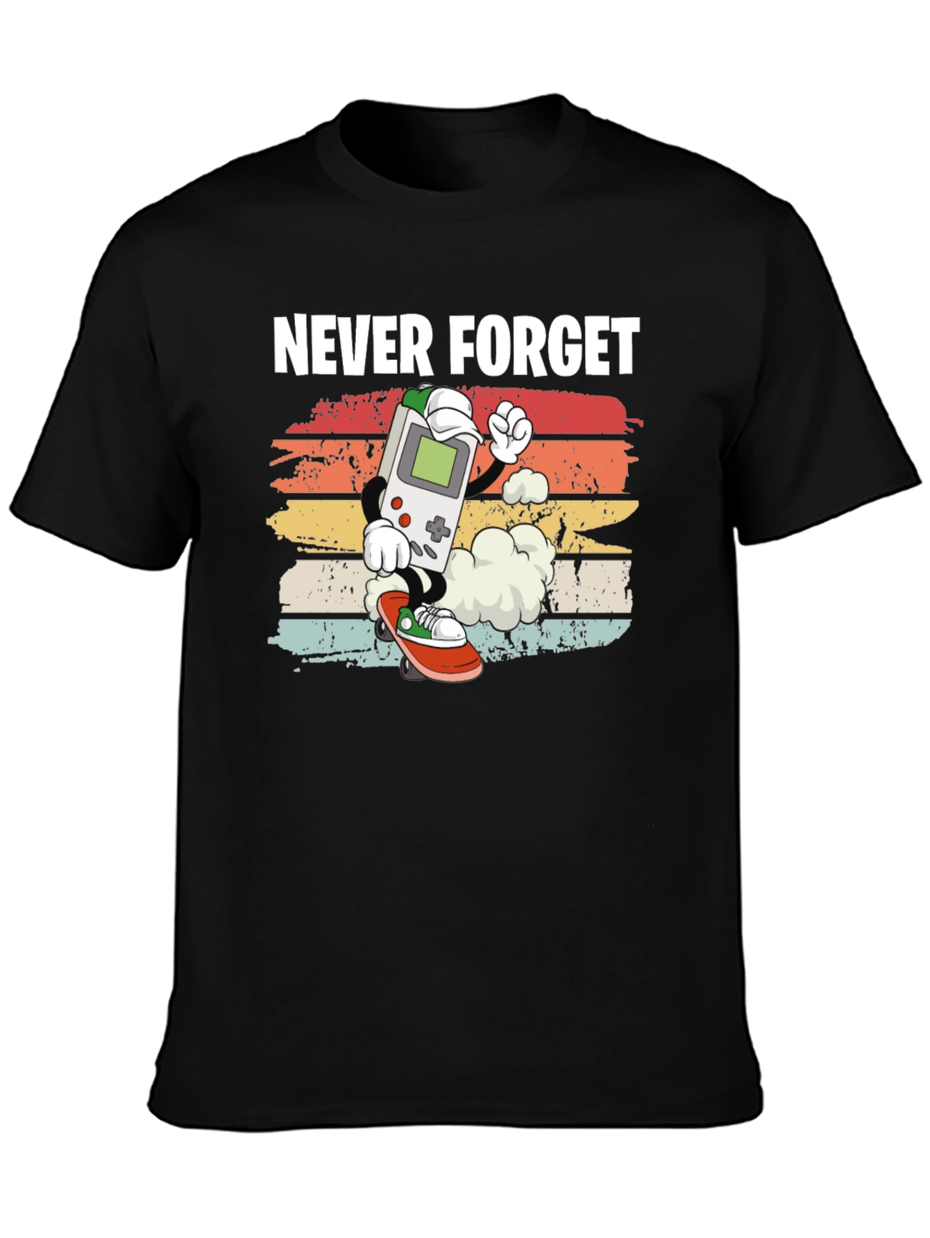 Retro Game Console Skateboarder Graphic T-Shirt