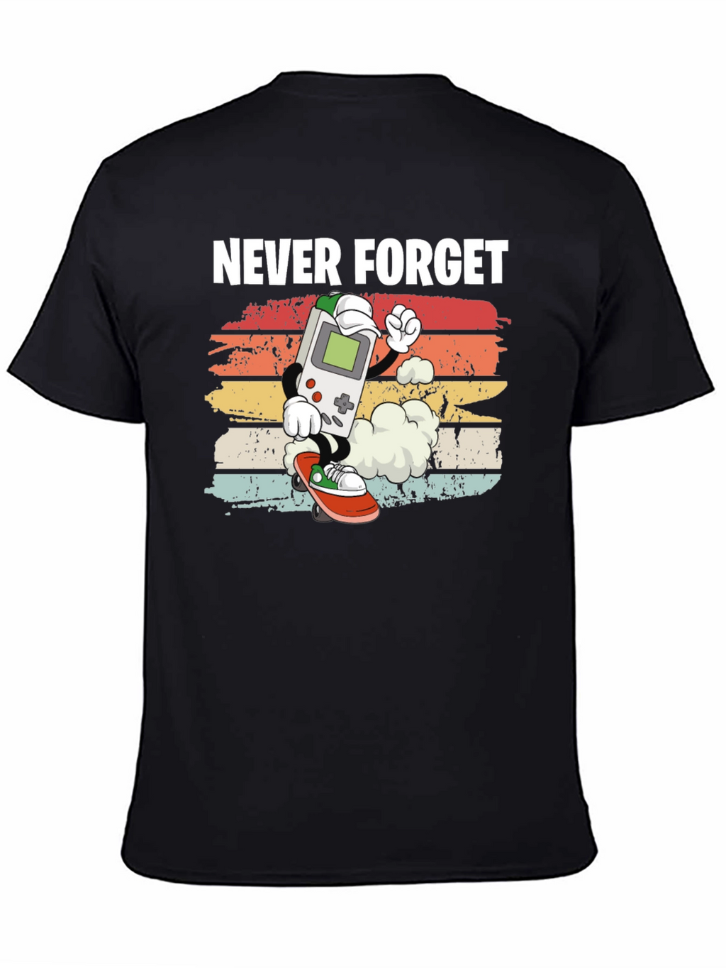 Retro Game Console Skateboarder Graphic T-Shirt