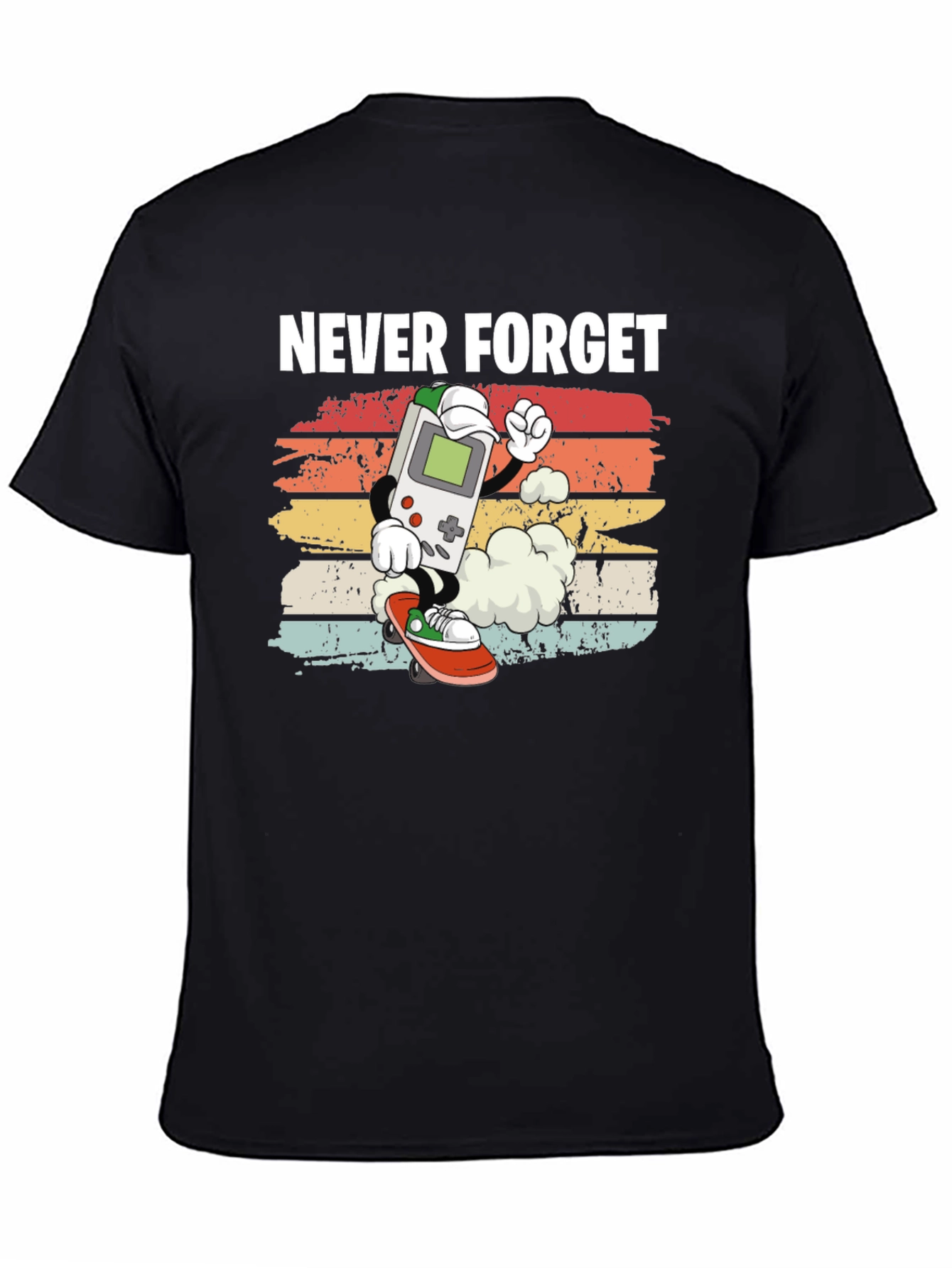 Retro Game Console Skateboarder Graphic T-Shirt