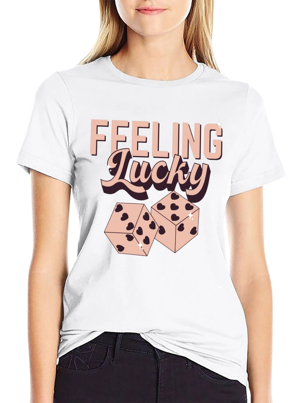 Feeling Lucky Dice Graphic T-Shirt