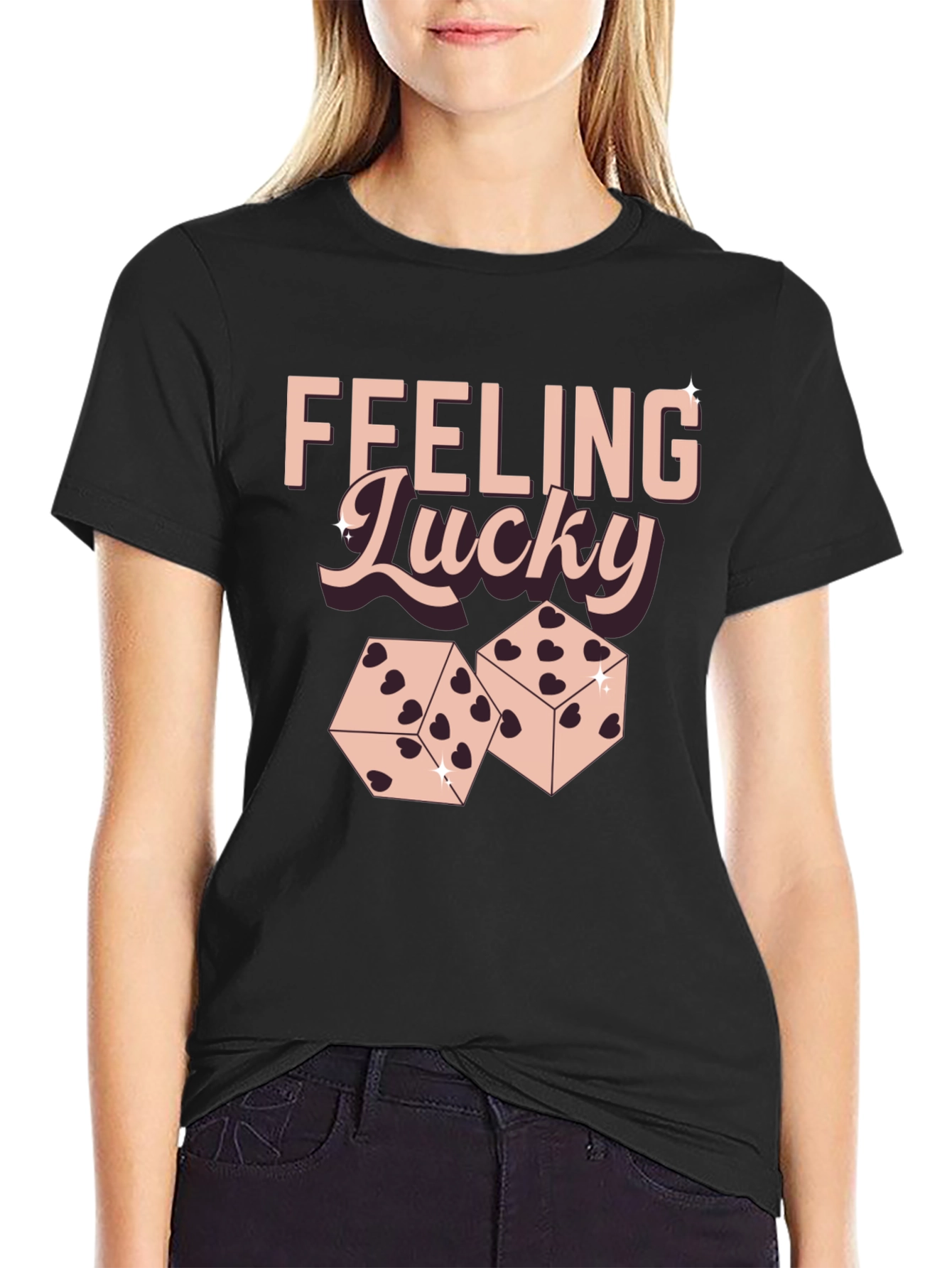 Feeling Lucky Dice Graphic T-Shirt