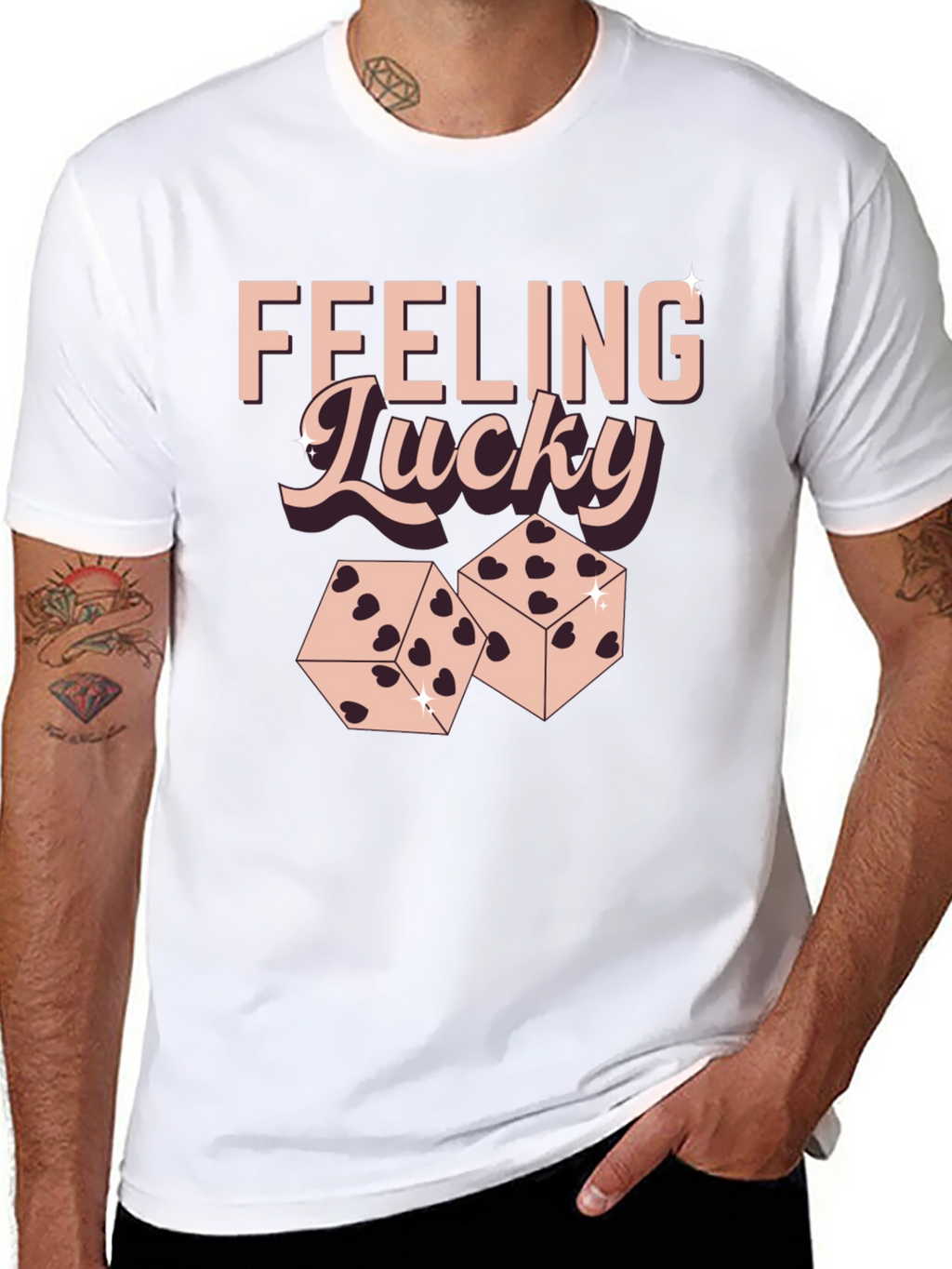 Feeling Lucky Dice Graphic T-Shirt