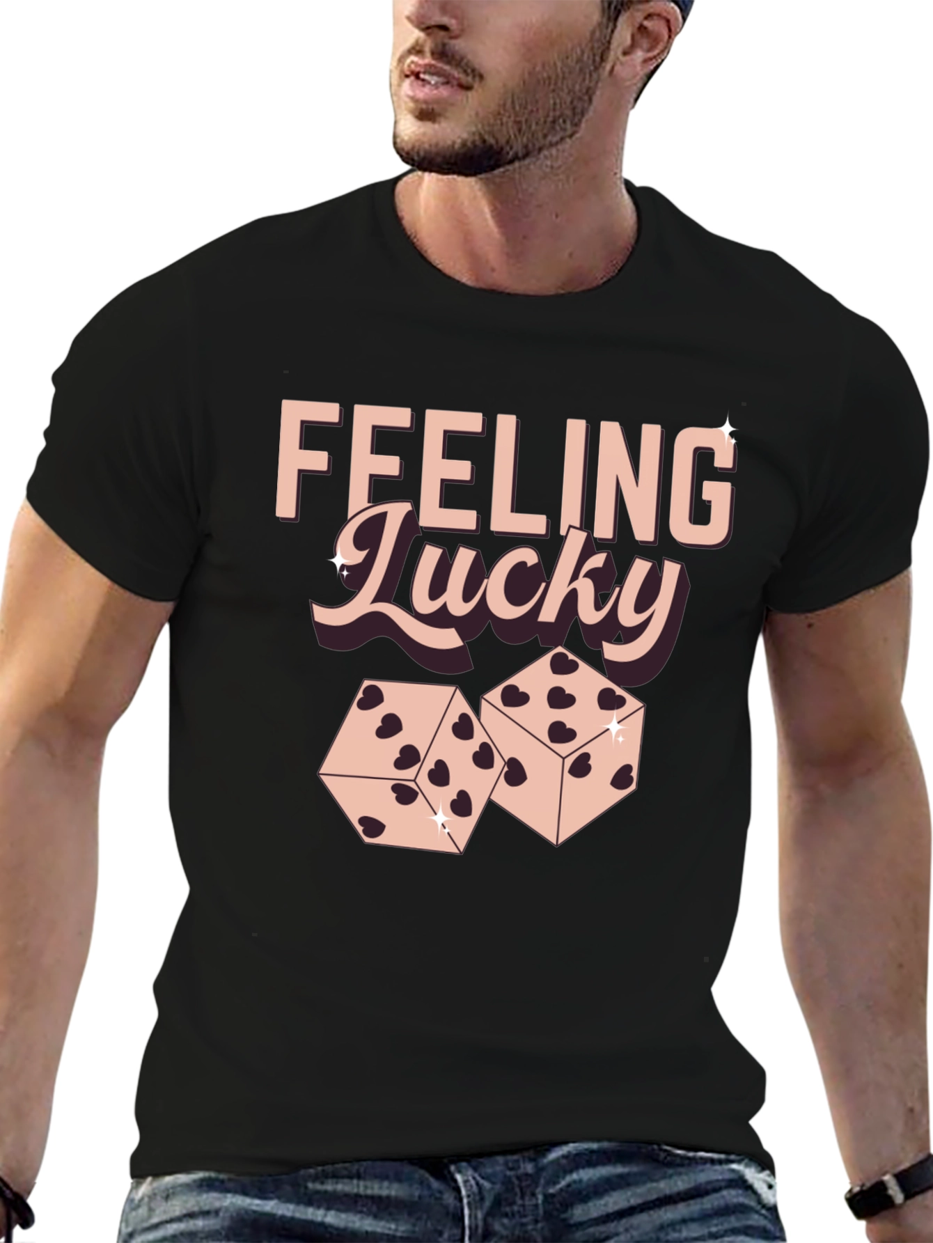 Feeling Lucky Dice Graphic T-Shirt