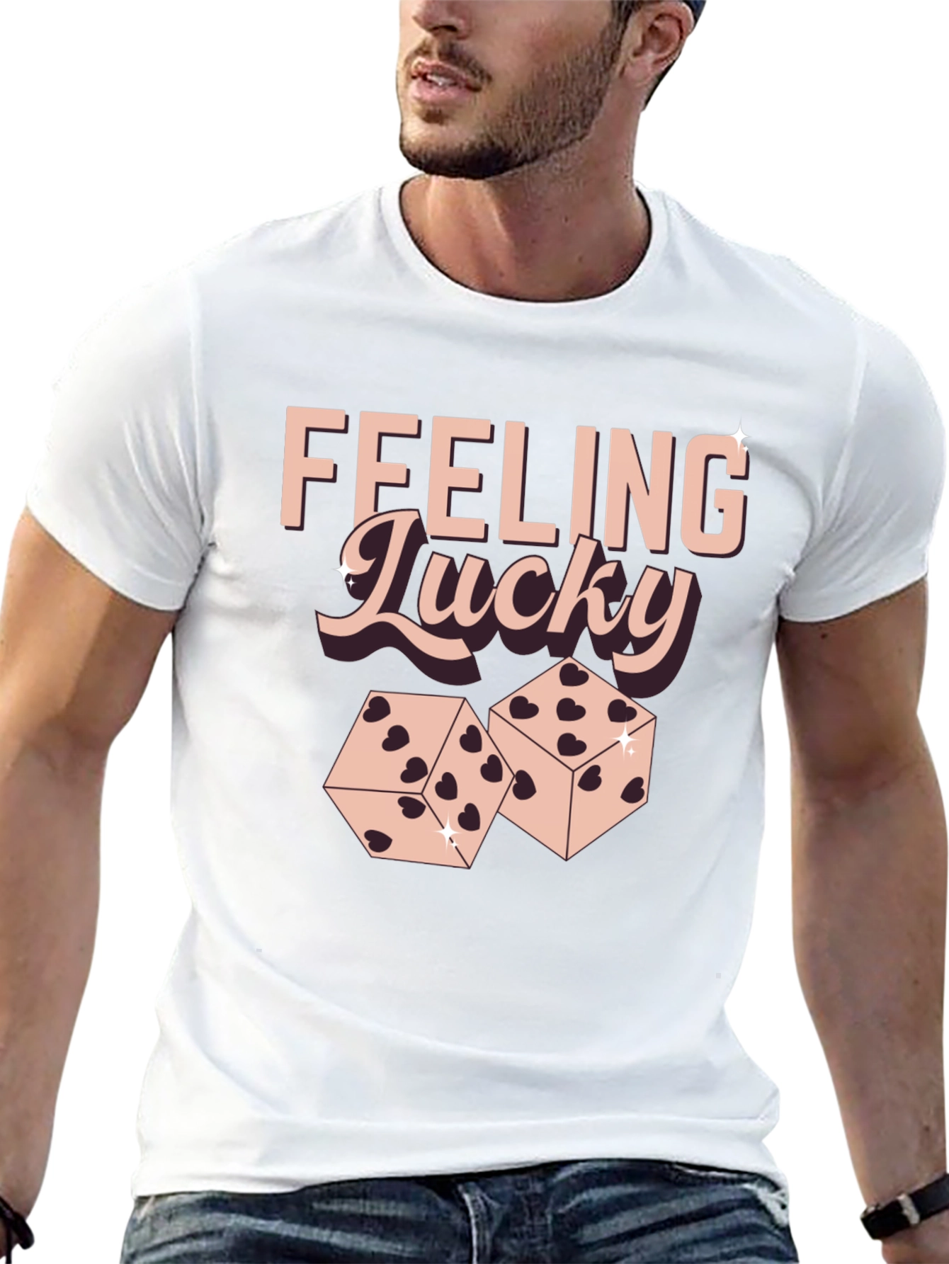 Feeling Lucky Dice Graphic T-Shirt