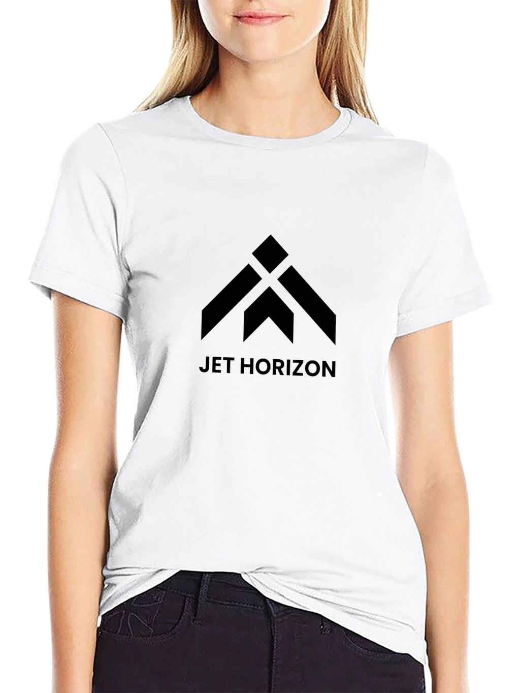 Jet Horizon Graphic Tee - Modern Black T-Shirt