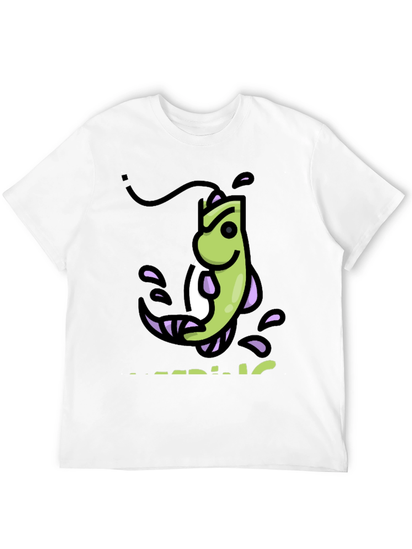Funny Fishing Cartoon Graphic T-Shirt