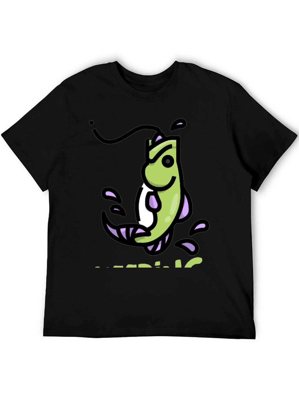 Funny Fishing Cartoon Graphic T-Shirt