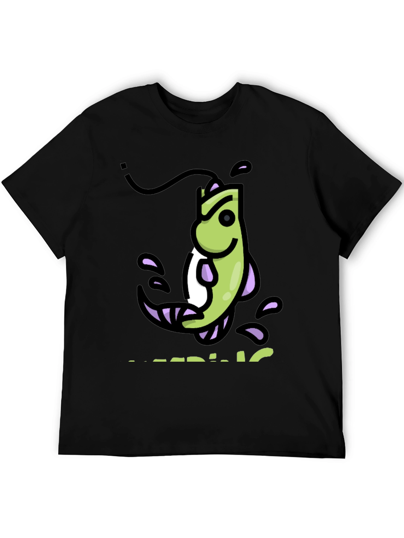 Funny Fishing Cartoon Graphic T-Shirt