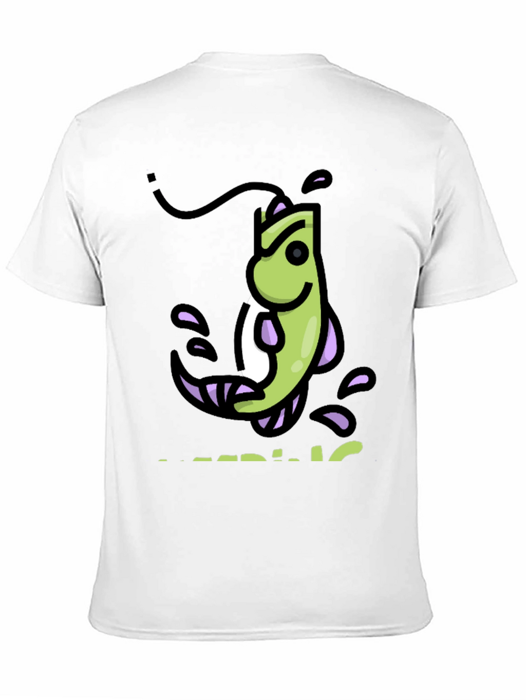 Funny Fishing Cartoon Graphic T-Shirt