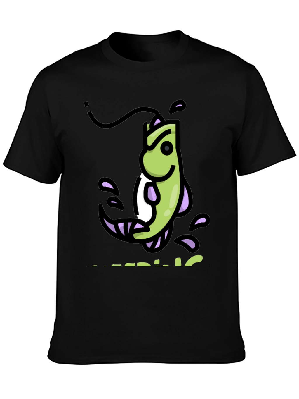 Funny Fishing Cartoon Graphic T-Shirt