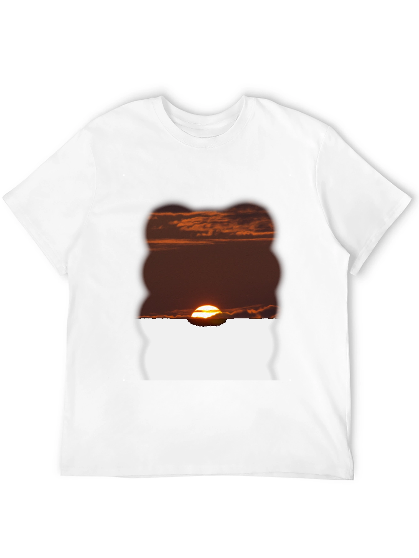 Sunset Graphic Tee - Black Casual T-Shirt